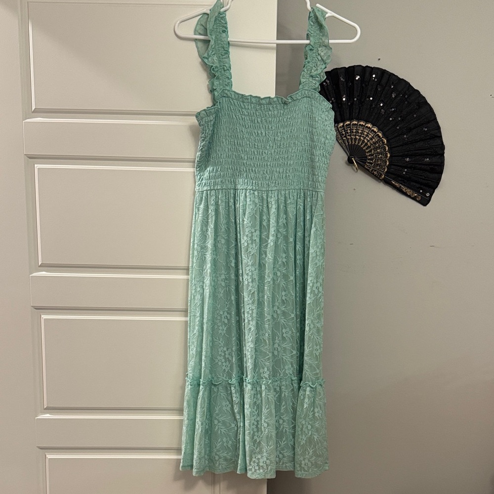 Sleeveless Mint Green Kids Dress
